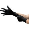 Disposable Gloves, Black, Nitrile, 2.8 mil Thickness, Powder Free, Size M, Pack of 100 thumbnail-0