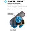 58-270 Alphatec Chemical Resistant Gloves, Black/Green, Nitrile, Nylon Liner, Size 6 thumbnail-4
