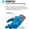 11-840 HyFlex® Fortix Mechanical Hazard Gloves, Black/Grey, Nylon Liner, Nitrile Coating, EN388: 2016, 4, 1, 3, 1, A, Size 7 thumbnail-4