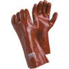 10PG Tegera, Chemical Resistant Gloves, Brown/Red, Vinyl, Interlock Cotton Liner, Size 10 thumbnail-0
