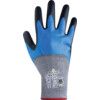 S-Tex, Cut Resistant Gloves, Black/Blue/Grey, EN388: 2016, 4, X, 4, 1, D, Nitrile Foam ¾ Coated, Hagane Coil®, Size 9 thumbnail-1