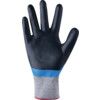 S-Tex, Cut Resistant Gloves, Black/Blue/Grey, EN388: 2016, 4, X, 4, 1, D, Nitrile Foam ¾ Coated, Hagane Coil®, Size 9 thumbnail-2