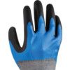 S-Tex, Cut Resistant Gloves, Black/Blue/Grey, EN388: 2016, 4, X, 4, 1, D, Nitrile Foam ¾ Coated, Hagane Coil®, Size 9 thumbnail-4