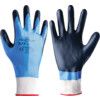 377 Mechanical Hazard Gloves, Black/Blue/White, Nylon/Polyester Liner, Nitrile Coating, EN388: 2003, 4, 1, 2, 1, Size 6 thumbnail-0