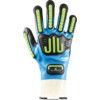 377-IP, Impact Gloves, Black/Blue/Green, Cotton/Polyester Liner, Nitrile Coating, EN388: 2016, 4, 1, 2, 1, X, Size 7 thumbnail-1