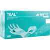 Teal Disposable Gloves, Green, Nitrile, 4.8mil Thickness, Powder Free, Size 9, Pack of 100 thumbnail-4