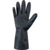 G17K, Chemical Resistant Gloves, Black, Latex, Cotton Flocked Liner, Size 6.5 thumbnail-2