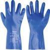NK803 Nitri-Knit, Chemical Resistant Gloves, Blue, Nitrile, Interlock Cotton Liner, Size 8 thumbnail-0