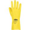 026 Optima, Chemical Resistant Gloves, Yellow, Rubber, Cotton Flocked Liner, Size 8-8.5 thumbnail-1