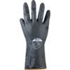 524 Jet, Chemical Resistant Gloves, Black, Rubber, Cotton Flocked Liner, Size 6-6.5 thumbnail-1