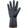 526 Jet, Chemical Resistant Gloves, Black, Rubber, Cotton Flocked Liner, Size 8-8.5 thumbnail-2