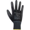 2100251 Workeasy Mechanical Hazard Gloves, Black, Polyester Liner, Polyurethane Coating, EN388: 2003, 3, 1, 2, 1, Size 11 thumbnail-1