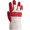 Rigger Gloves, Red/Yellow, Leather Coating, Cotton Liner, Size 10 thumbnail-1