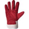 Rigger Gloves, Red/Yellow, Leather Coating, Cotton Liner, Size 10 thumbnail-2