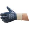 Mechanical Hazard Gloves, Blue, Nitrile Coating, 4, 1, 1, 1, Size 9 thumbnail-1