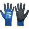 60050 Phynomic Mechanical Hazard Gloves, Black/Blue, Polyamide Liner, Aqua-Polymer Foam Coating, EN388: 2016, 3, 1, 3, 1, X, Size 10 thumbnail-0
