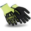 Helix 3000, Impact Resistant Gloves, Black/Green, Glass Fibre/HPPE, Sandy Nitrile Coating, EN388: 2016, 4, X, 4, 2, D, P, Size 9 thumbnail-0