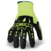 Helix 3000, Impact Resistant Gloves, Black/Green, Glass Fibre/HPPE, Sandy Nitrile Coating, EN388: 2016, 4, X, 4, 2, D, P, Size 9 thumbnail-1