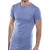 Thermal Vest, Men, Blue, Polyester/Viscose, Short Sleeve, M thumbnail-0