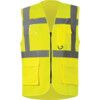 Hi-Vis Vest, Yellow, 2XL, Zipper Closure, Polyester thumbnail-0