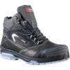 Composite Safety Boots, Men, Black, Leather Upper, Composite Toe Cap, S3, Size 4 thumbnail-0