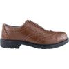 Brogue Safety Shoes, Brown, Size 8, Composite Toe Cap, S3 SRC thumbnail-1