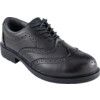 Brogue Safety Shoes, Black, Size 12, Composite Toe Cap, S3 SRC thumbnail-0