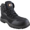 Unisex Safety Boots Size 9, Black, Synthetic, Water Resistant thumbnail-0