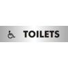 Office Sign Disabled Toilets 190mm x 45mm Peel And Stick thumbnail-0