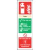 Foam Fire Extinguisher Rigid PVC Sign 100mm x 300mm thumbnail-0
