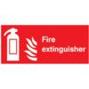 Fire Extinguisher Rigid PVC Sign 400mm x 200mm thumbnail-0