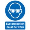 Eye Protection Must be Worn Rigid PVC Sign 150mm x 200mm thumbnail-0