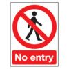 No Entry Rigid PVC Sign 297 x 420mm thumbnail-0