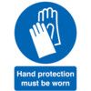 Hand Protection Must be Worn Rigid PVC Sign 210mm x 297mm thumbnail-0