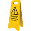 Electricians Working A-Frame Caution Sign 300mm x 620mm thumbnail-0