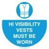 FM33 Floor Marker Hi-Vis Vest Must be Worn PVC Film Sign 430 Dia thumbnail-0
