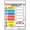 BLS5 Weight Load Notices Beam Shelves Rigid PVC Wall Guide - 350 x 470mm thumbnail-0