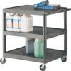 Service Trolley, 150kg Rated Load, Fixed Rubber Tyred Non-Marking Castors, 865mm x 890mm thumbnail-0