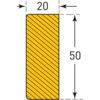 Protection Foam, Rectangular, Polyurethane, Yellow/Black, 5m x 50mm thumbnail-1
