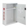 RELIANCE AED WALL CABINET, METAL WITH GLASS DOOR, ALARMED thumbnail-0