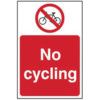 NO CYCLING - RPVC (400 X 600MM) thumbnail-0