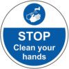 400MM DIA. STOP CLEAN YOUR HANDSFLOOR GRAPHIC thumbnail-0