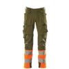 Accelerate Safe Trousers With Kneepad Pockets, Moss Green/Hi-Vis Orange,(L30W36.5) thumbnail-0