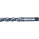 HSS-Co 8% Threaded Shank Coarse Pitch Roughing End Mills: Series 43, Long - TiALN Coated thumbnail-0