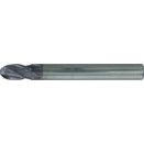 Carbide Plain Shank 4 Flute Ball Nosed End Mills - Q Coat - Metric   thumbnail-0