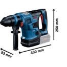 GBH 18V-34 CF BITURBO BRUSHLESS SDS-Max Hammer Drill, 2 x Batteries and GAL 1880 CV Charger Included thumbnail-3