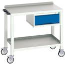 Mobile Welded Bench with Drawer thumbnail-1