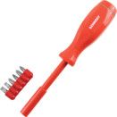 1/4in. Hex 6-in-1 Magnetic Screwdriver Bit Sets, 7 Pieces thumbnail-1