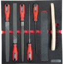 7 Piece Engineers File Set With Handles in Tool Control 2/3 Width Foam Inlay. thumbnail-0