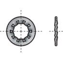Toothed Lock Washer - Metric - Spring Steel (350-425 HV10) - Internal Teeth - DIN 6797 J thumbnail-0